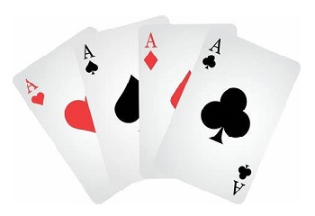 <center>Vier Asse auf <br>der Hand</center>