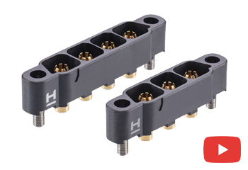 Power connector with 60A rated power and 8.5mm pitch from Harwin