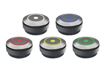 RAFIX stainless steel push-button with ring and spot illumination